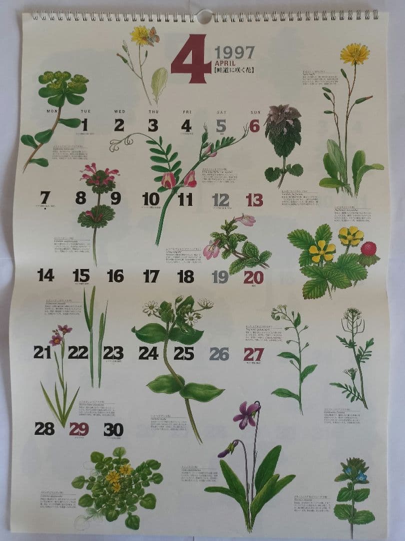 BE-PAL ビーパル カレンダー 新品未使用 1997年　ヴィンテージ