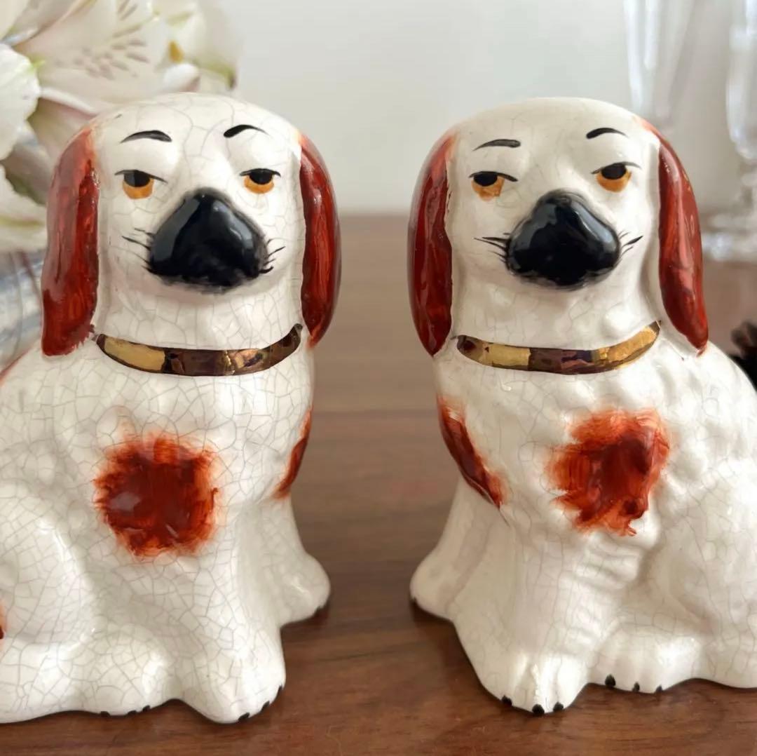 英国ヴィンテージ ♤ 小さなスタッフォードシャー・ドッグ