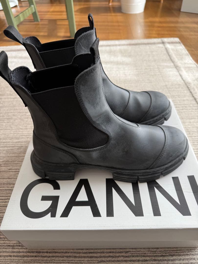 GANNI リサイクルラバーブーツ