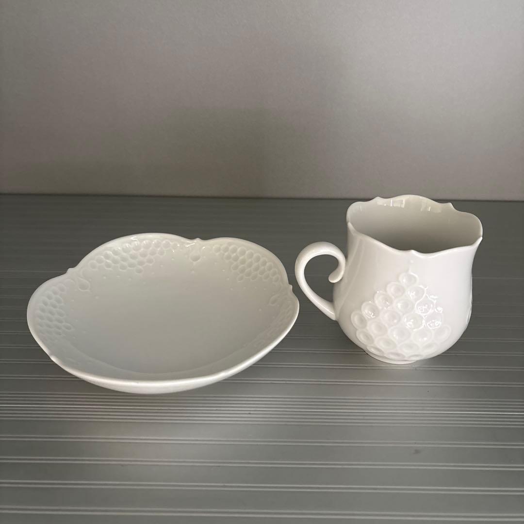 マイセンホワイトレリーフ　コーヒーカップ&ソーサー　6客セット