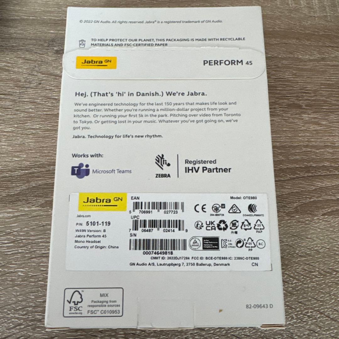 Jabra PERFORM 45 Bluetoothヘッドセット