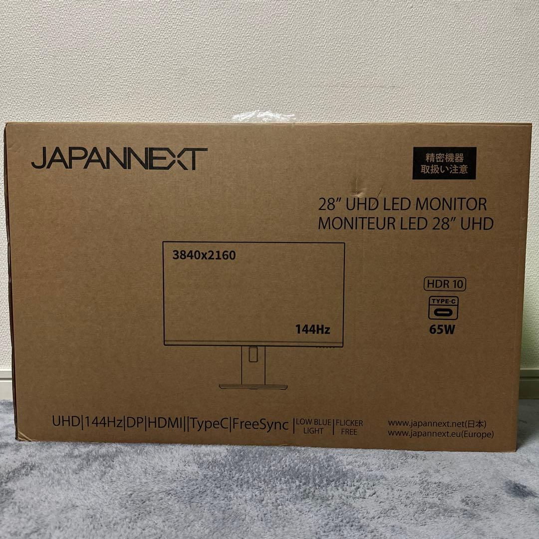 JAPANNEXT 28インチ 4K 144Hzゲーミングモニター