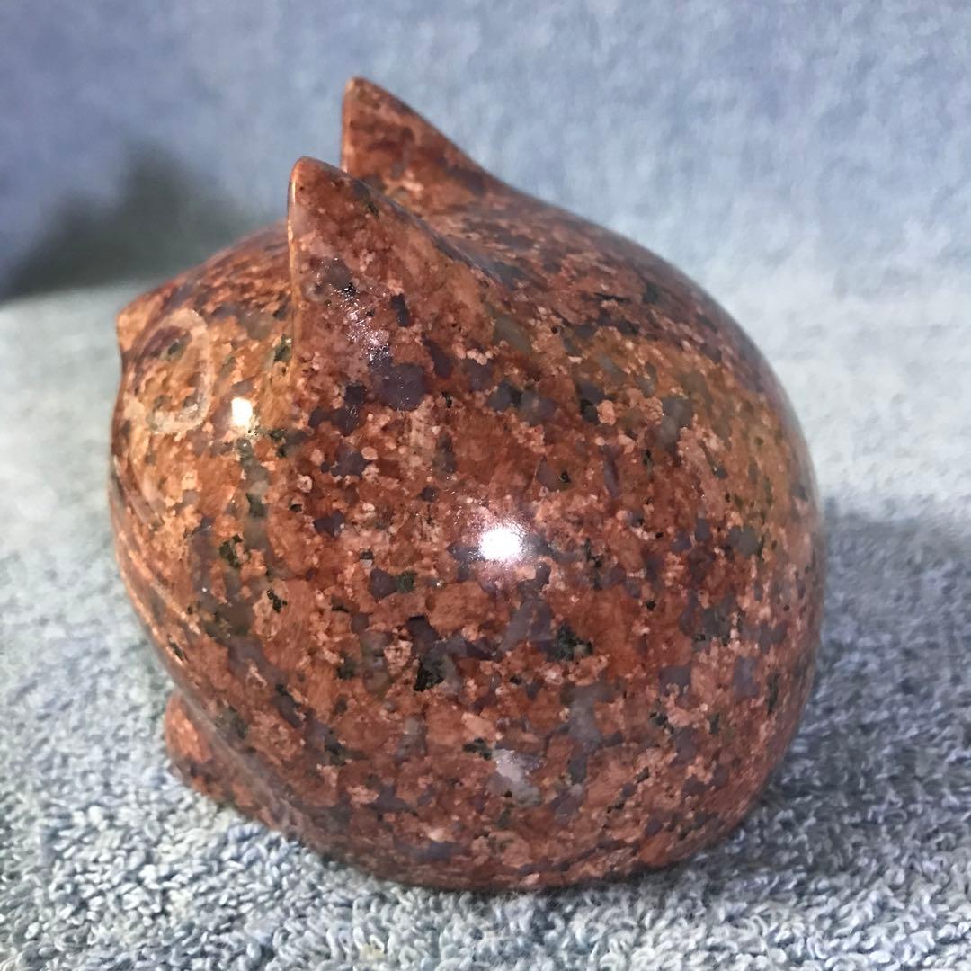 #127天然北米産マホガニ-製猫