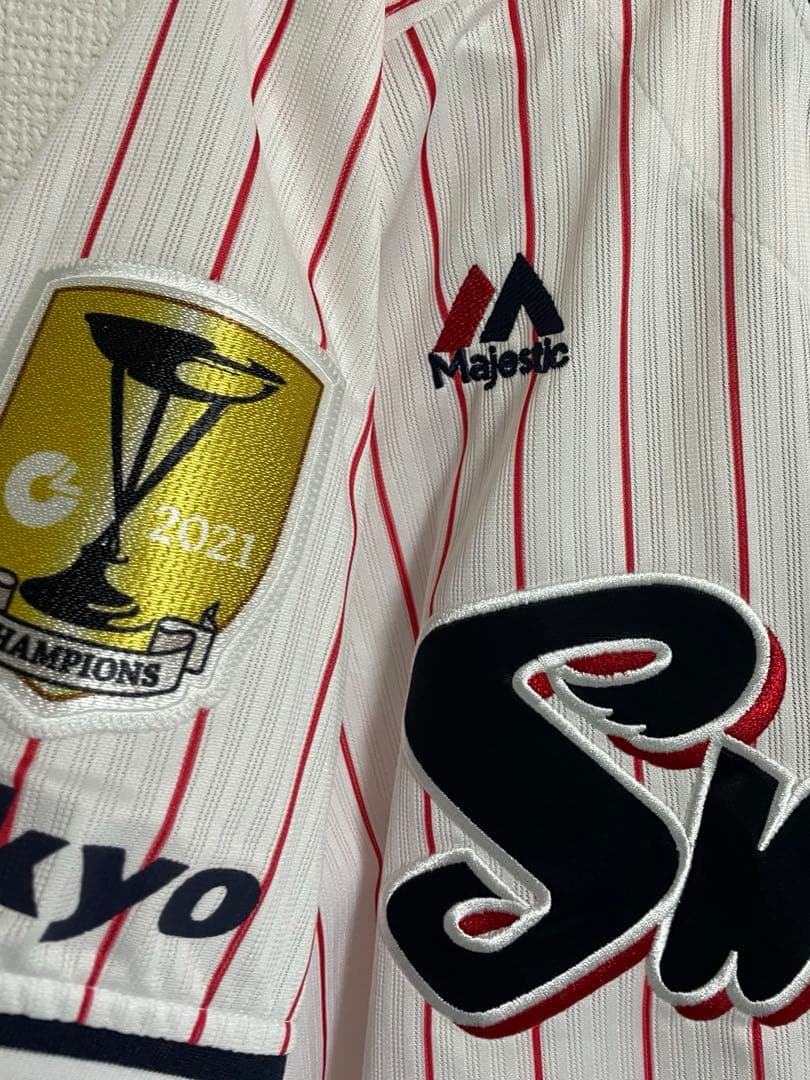 M*T様 ヤクルトスワローズ 川端慎吾選手 2021優勝ワッペン付/Lサイズ