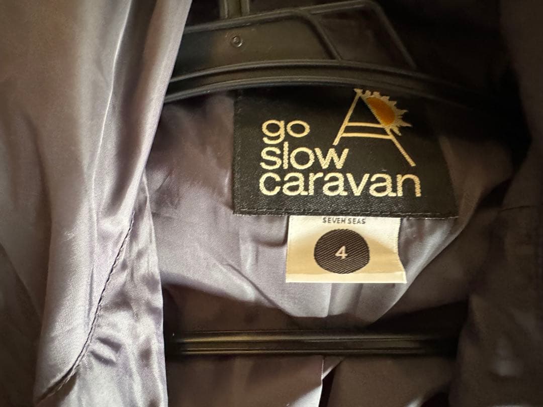 ゴースローキャラバン　ブロークンツイルパネル刺繍モッズコート