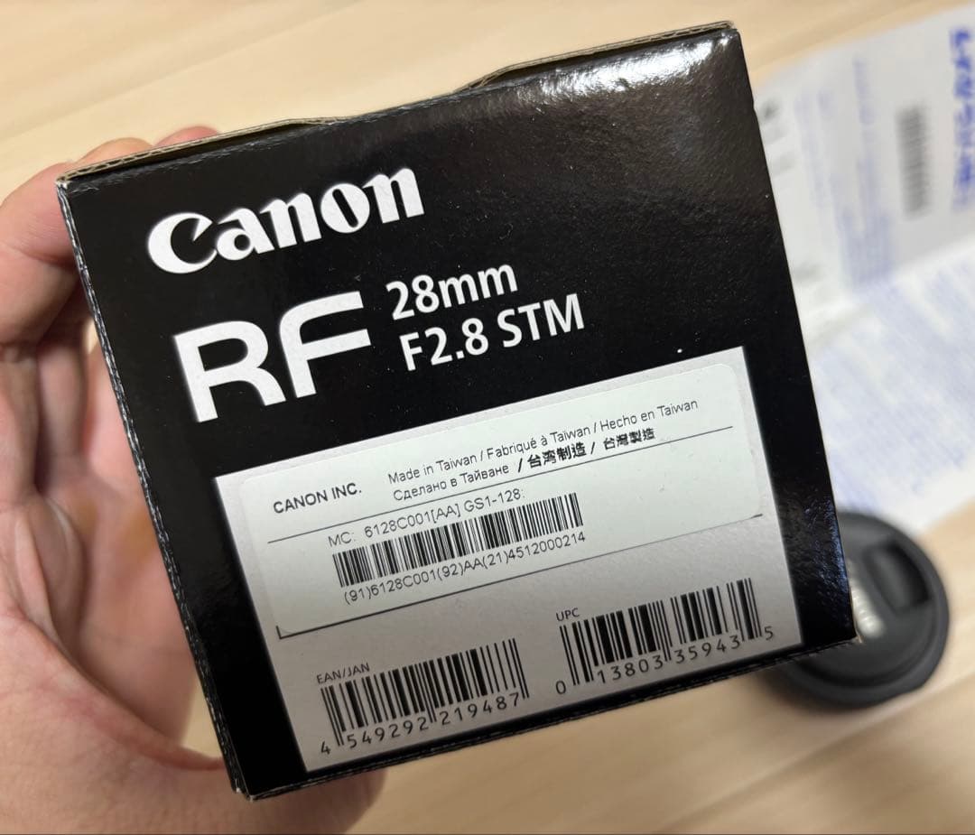 【使用1回】Canon RF 28mm F2.8 STM単焦点レンズ