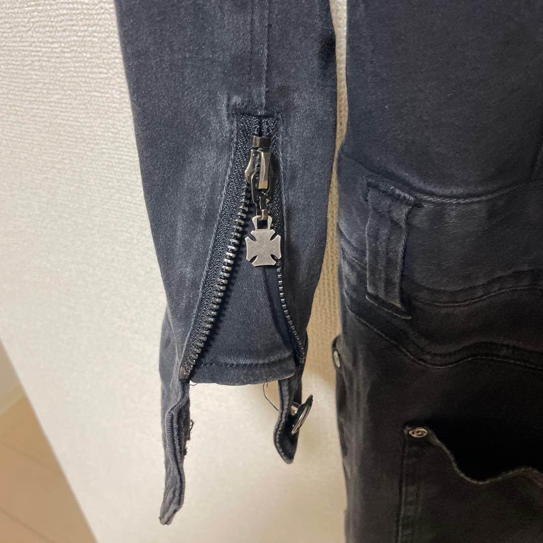 CRAZY JET ブラックオーバーオール S