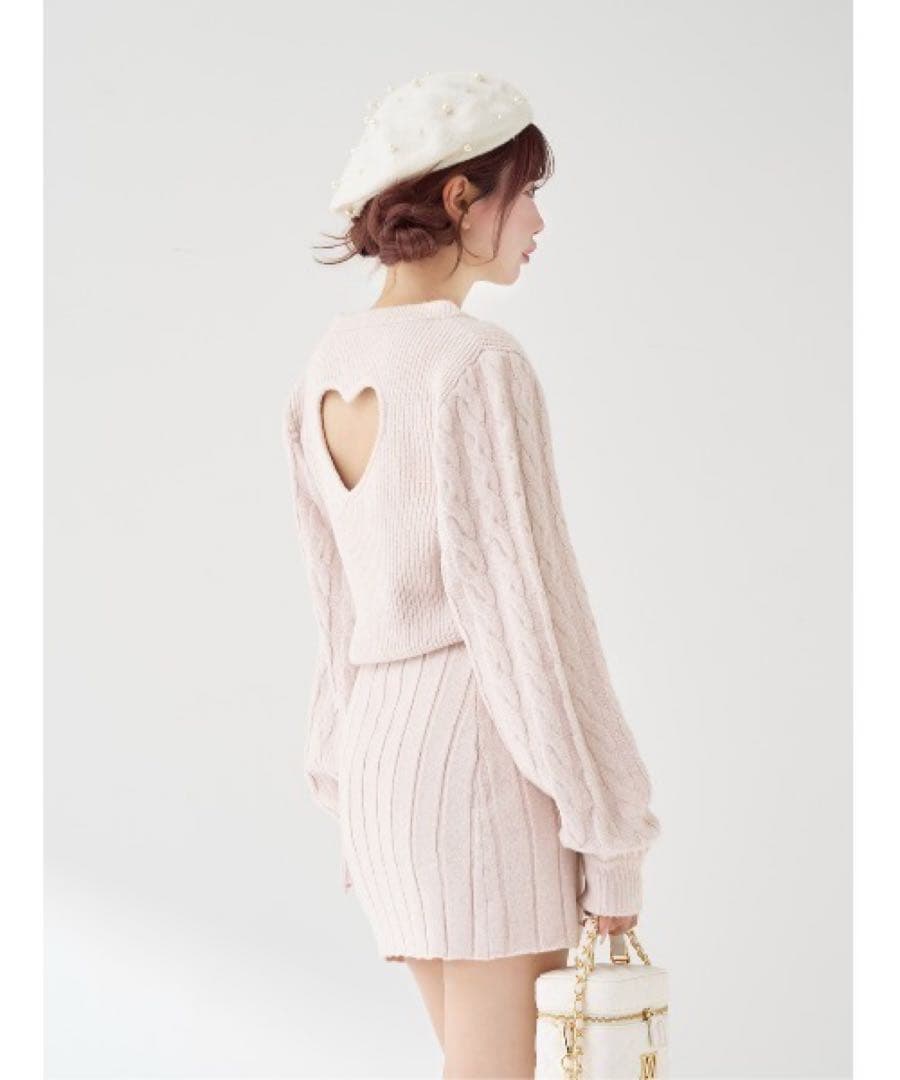 ★☆彡ダーリッチハートオープンニットミニワンピース