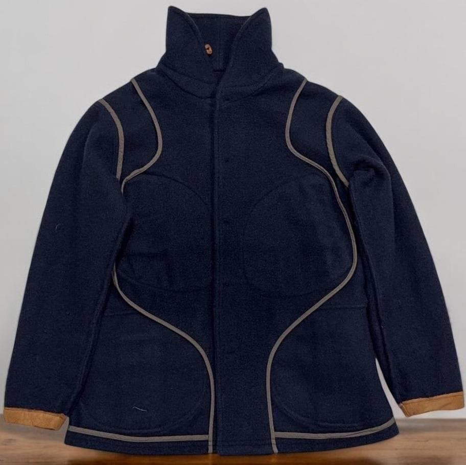 pukeDOUBLE RL海軍メルトンハーフコートDARK/NAVY