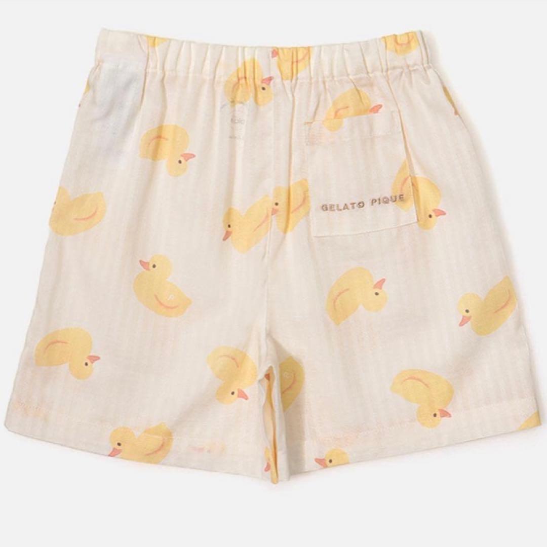 【ジェラート ピケ】【KIDS】アヒル柄　甚平セット　110〜130