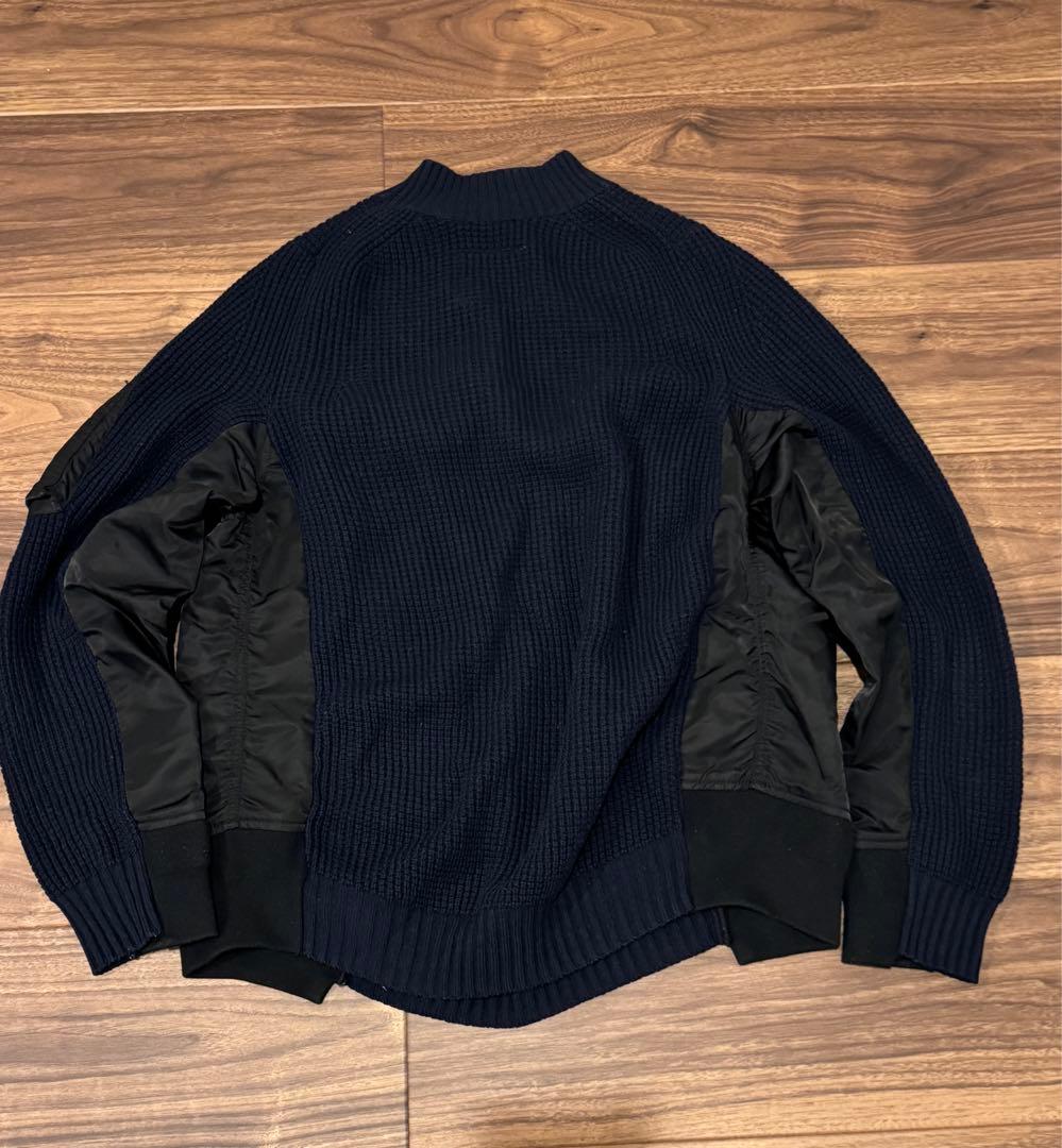 【sacai(サカイ) 】MA-1ニットプルオーバー