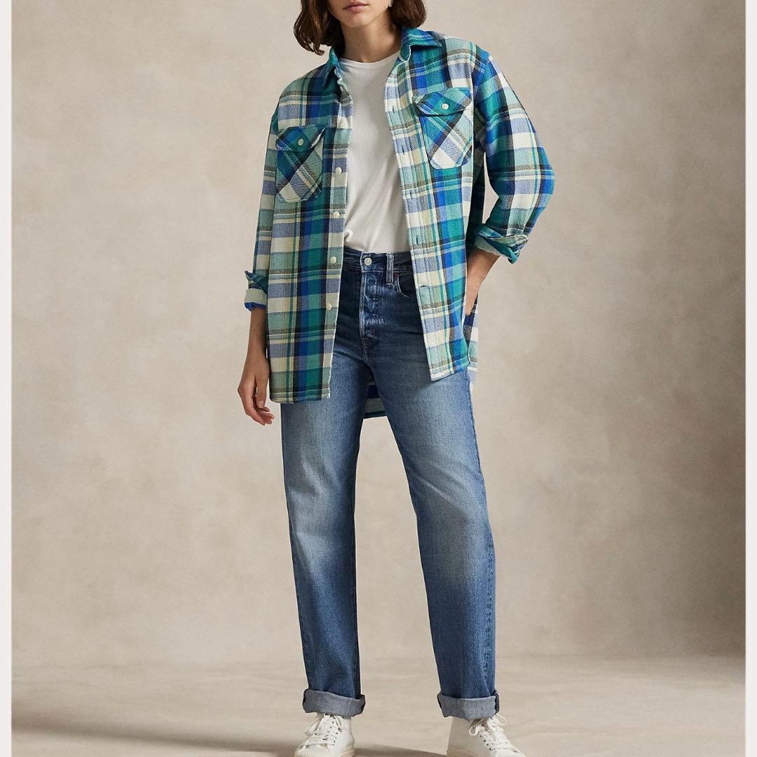 【新品】現行QR ポロバイラルフローレン　フランネルシャツ　Sサイズ