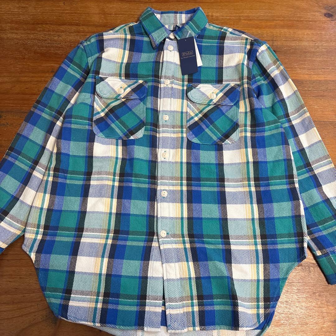【新品】現行QR ポロバイラルフローレン　フランネルシャツ　Sサイズ