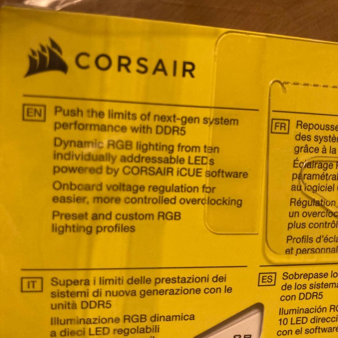 メモリー CORSAIR VENGEANCE RGB DDR5 32GB 5600MHz