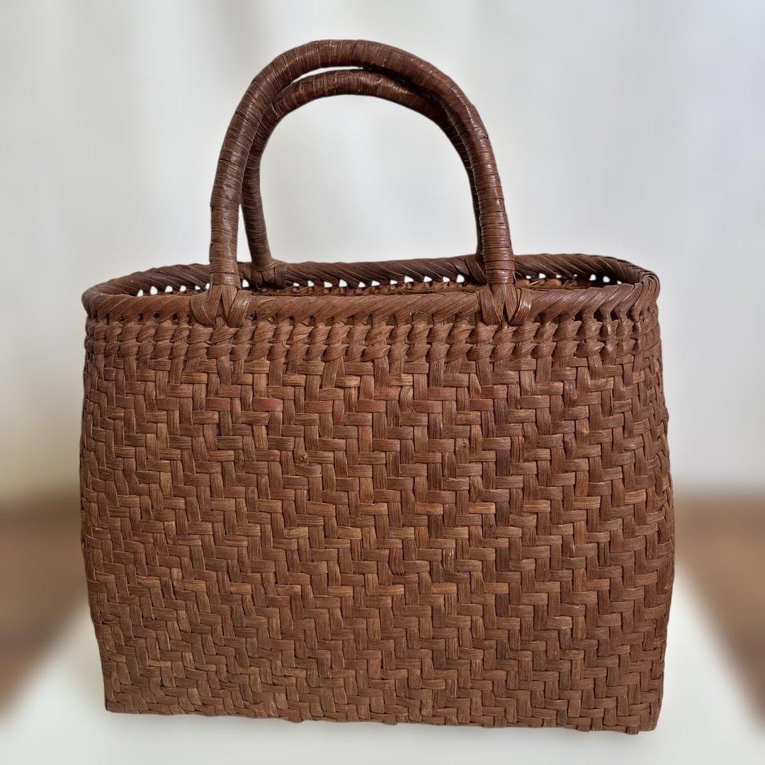 籐かごバッグ
