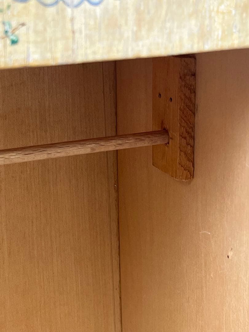 アンティークビスクドールドールワードローブチェスト木製小家具小物収納