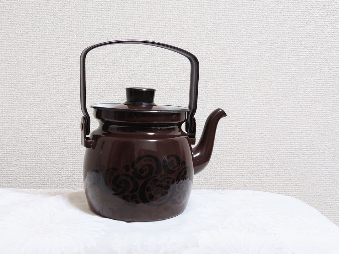 Arabiaアラビアヴィンテージ Finel ブラウン ケトル ポット やかん