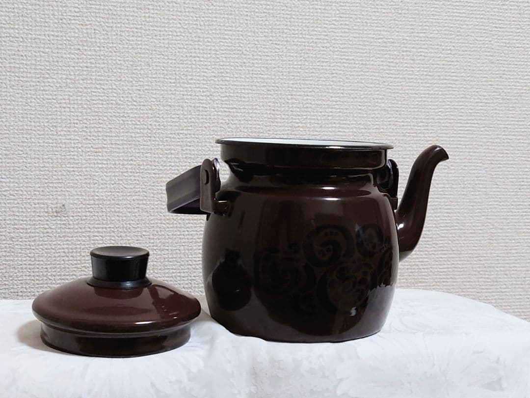 Arabiaアラビアヴィンテージ Finel ブラウン ケトル ポット やかん