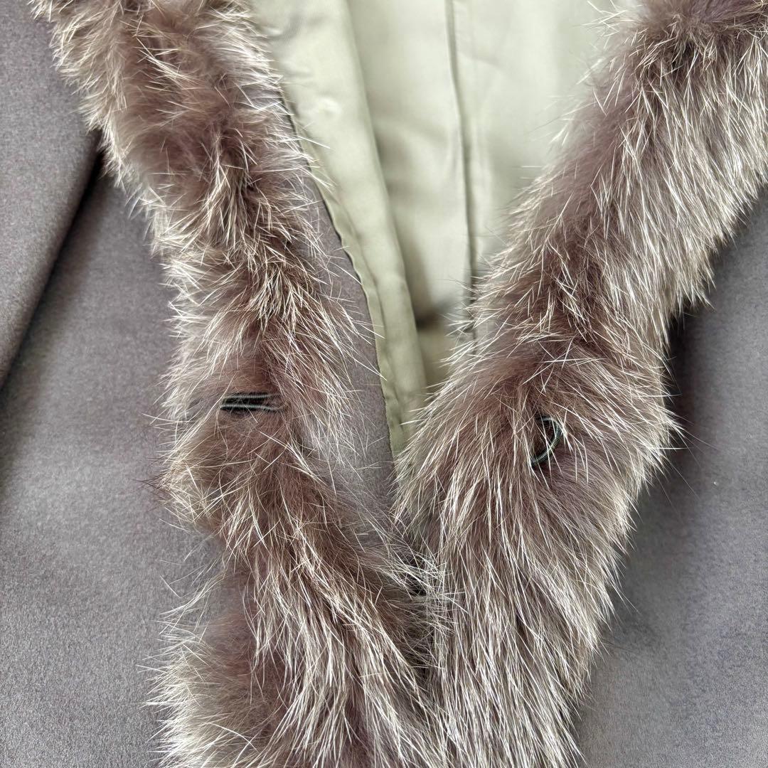 【未使用タグ付き カシミヤ混】ロロピアーナ生地使用 カシミヤ混 ポンチョ フード