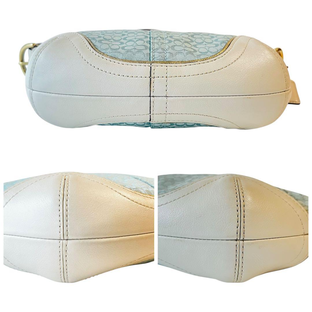 超美品 希少カラー COACH コーチ シグネチャー ワンショルダーバッグ