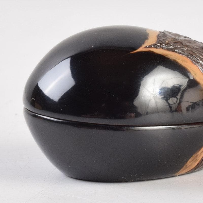 茶道具　乾漆　茄子香合　在銘　時代箱　V　9223