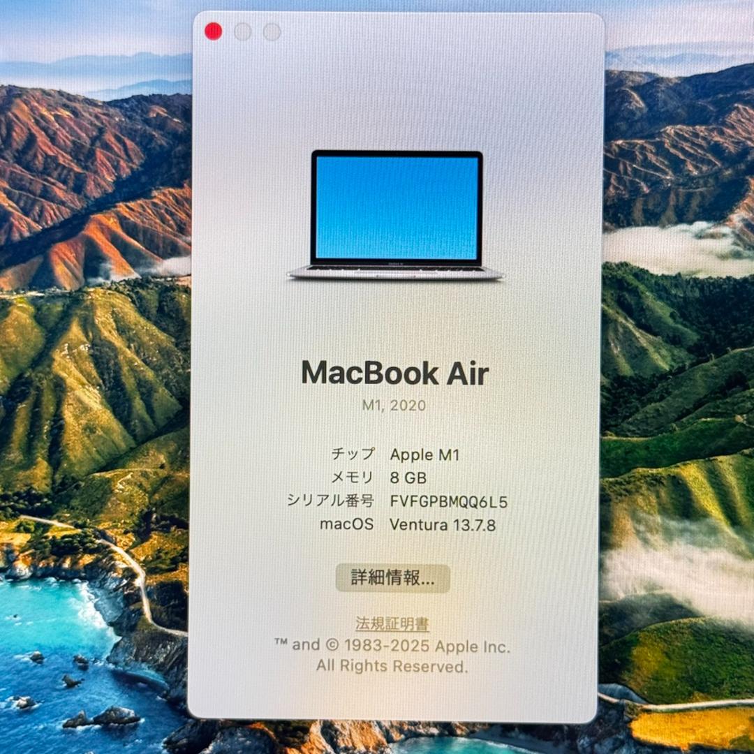 MacBook本体 P327 Apple MacBook Air M1 13inch
