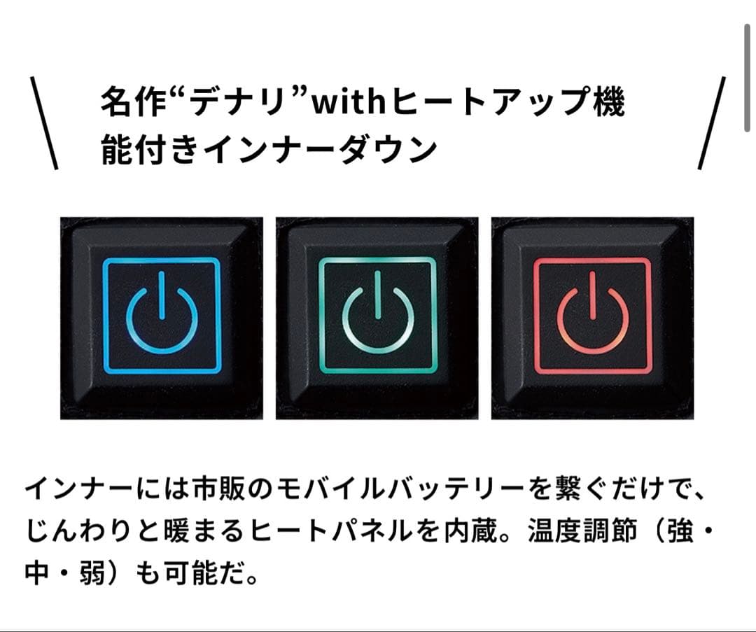 ビームスゴルフ×ワイルドシングデナリパーカ　電熱ベスト付　紺M