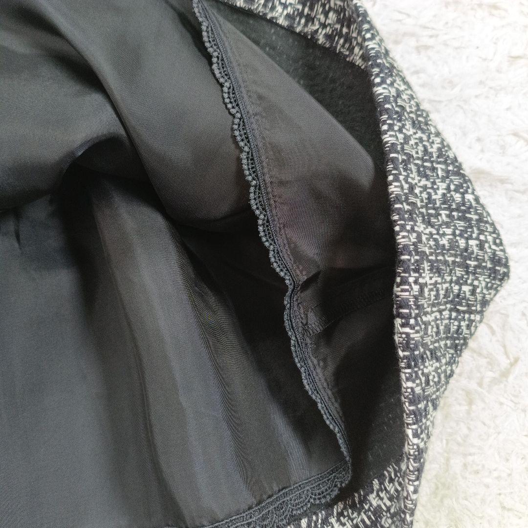 未使用級✨定価13万 フォクシー ツイードワンピース 半袖 フロントジップ 38