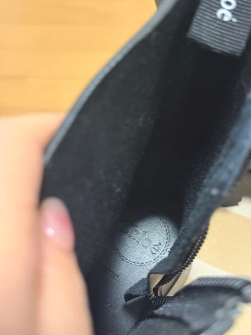 Chloé ブラック レインブーツ ヒール付き