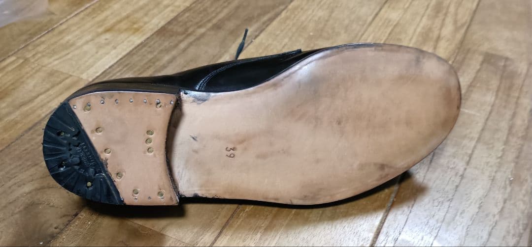 ビンテージ　デッドストック　イタリア　　サービスシューズ　39　1980　外羽根