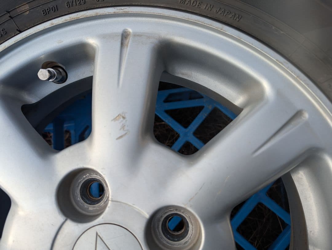 ①中古品 ダイハツタント2024製タイヤ付き純正ホイール4本セットの2本