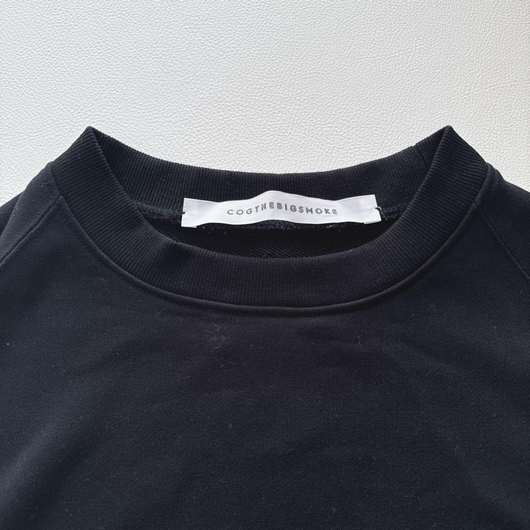 COG THE BIG SMOKE スウェット　黒　ドルマンスリーブ　立体