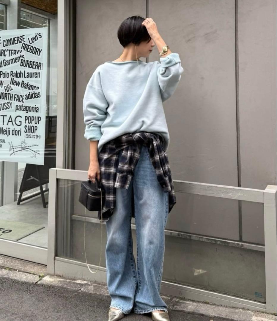 【未使用タグつき】ウィムガゼット　ピグメントスウェットプルオーバー