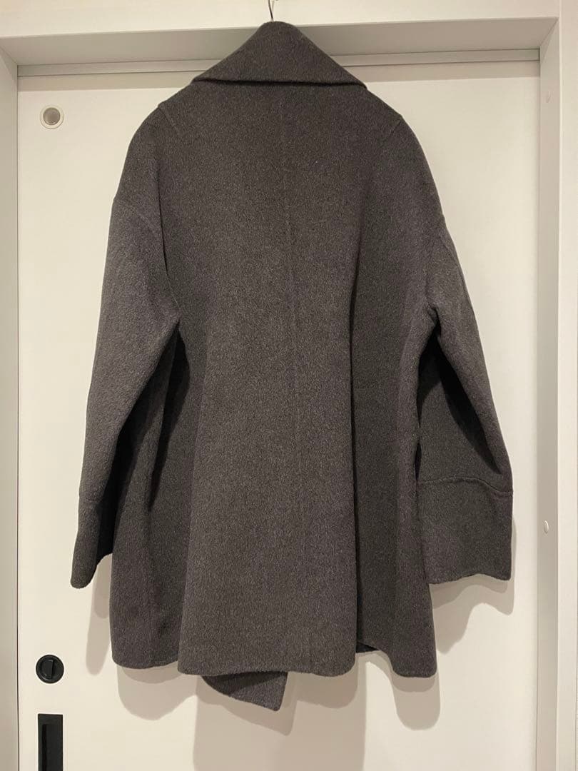 evernavy ウールリバーPコート チャコール S