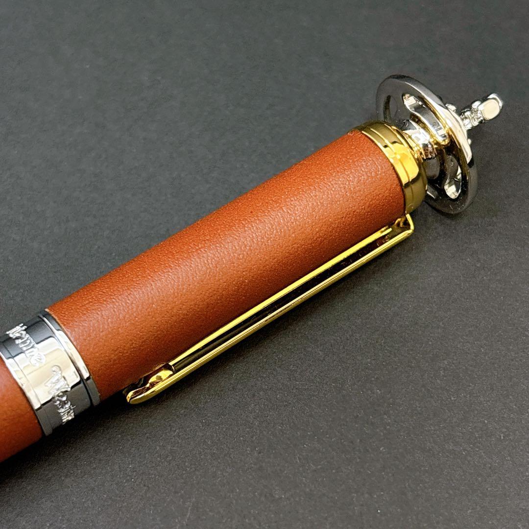 極美品✨ヴィヴィアンウエストウッド　ボールペン　レザー　真鍮　オーブ　箱袋つき