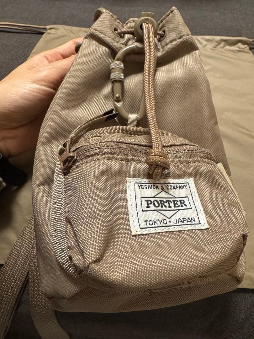 PORTER✖️HYKE BONSAC MINI & COIN CASE ベージュ