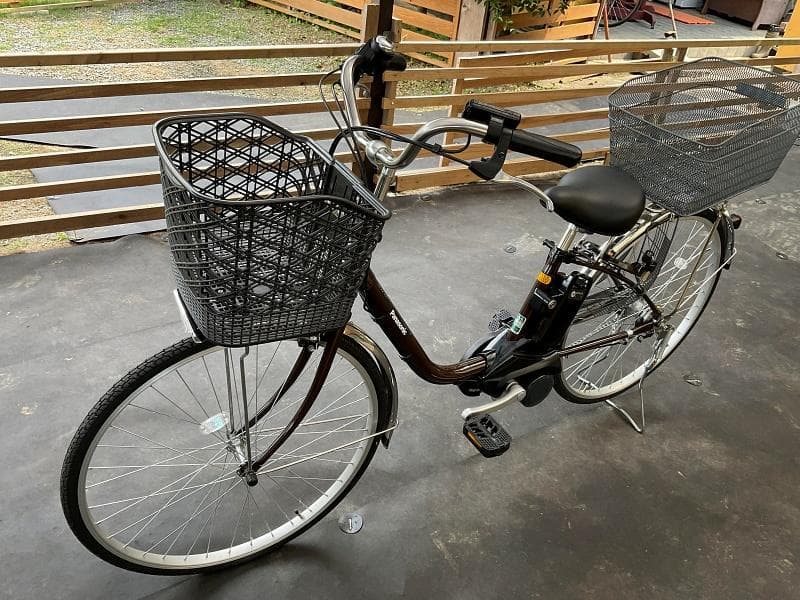 [直接引き取り限定]Panasonic 電動アシスト自転車 ブラウン