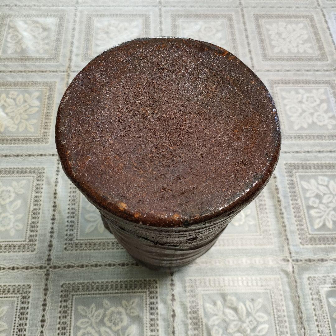 9代大樋長左衛門（陶土斎） 造『飴釉両耳花入』共箱付