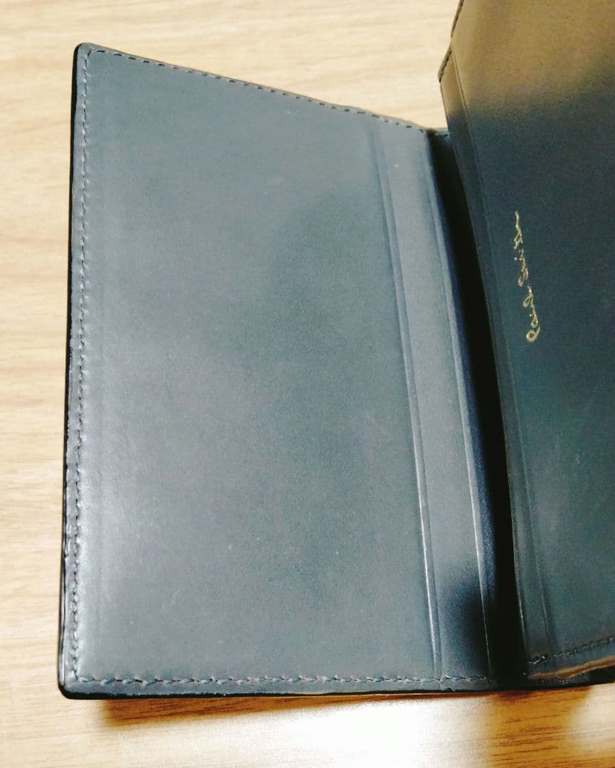 ポールスミス　コードバン　名刺入れ　ブラック × グレー