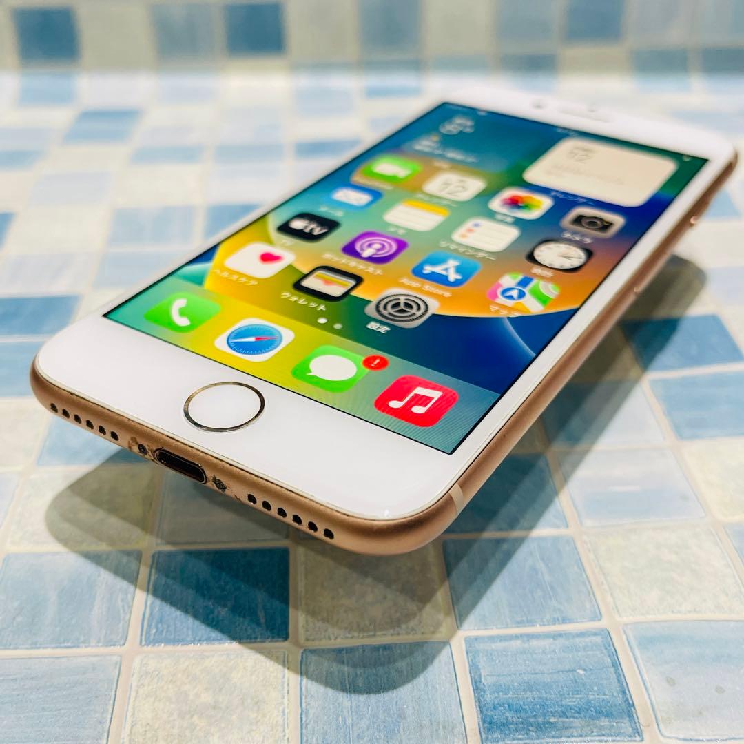 SIMフリー iPhone8 64GB ゴールド バッテリー新品