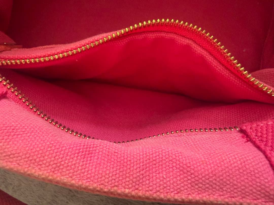 PRADA ピンク ハンドバッグ キャンバス