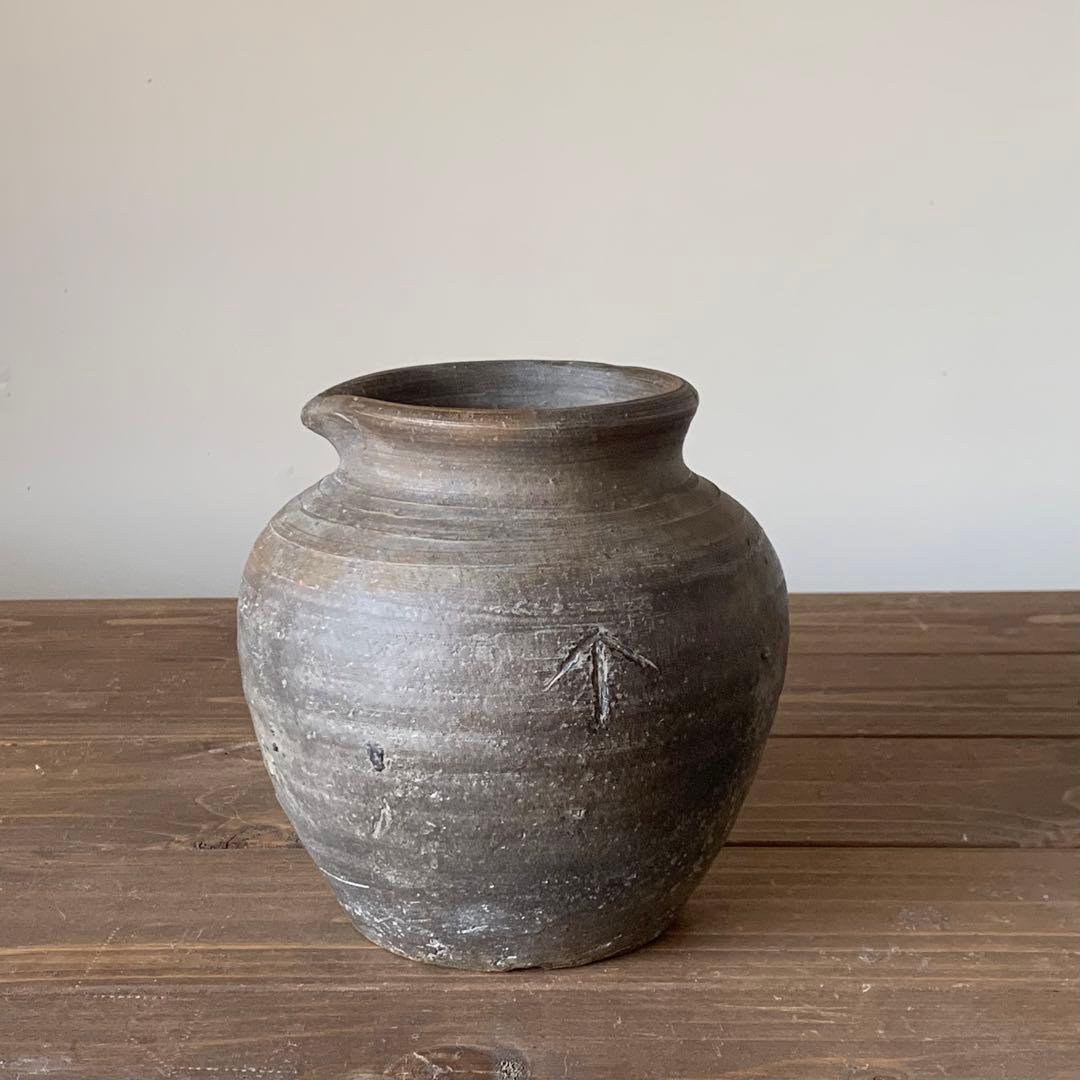 古備前 雀口 小壺 古美術 古道具 アンティーク 種壺 桃山〜江戸初