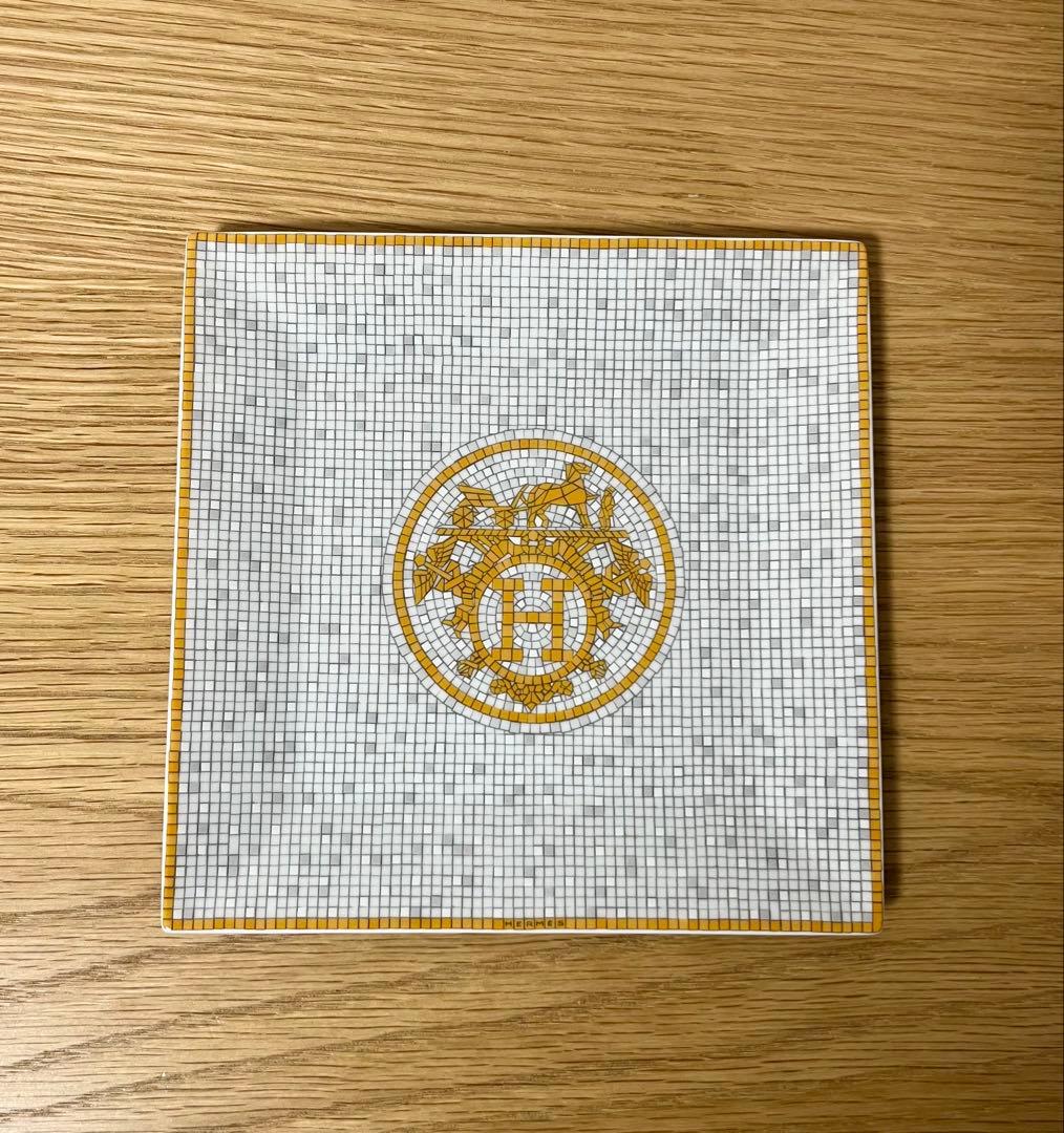 カレ No3 トレー HERMES エルメス プレート 皿 モザイク ゴールド