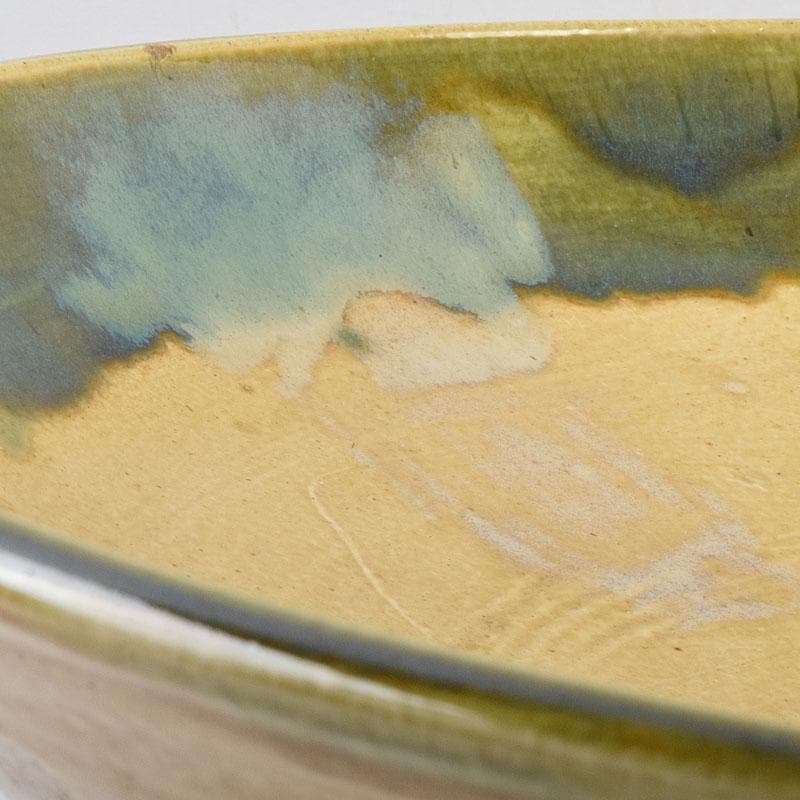 北大路魯山人作　黄瀬戸　大皿　約53cm　黒田陶々庵極め箱　F　R9498H