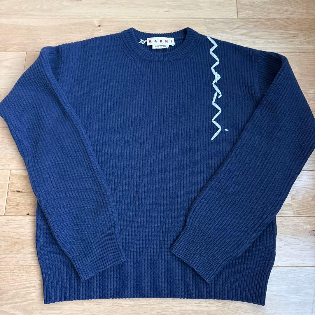 【定価17万円】MARNI マルニ　ショルダーロゴ　オーバーサイズニット