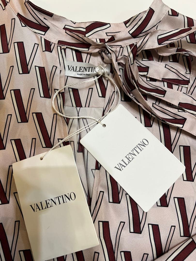 VALENTINO パターンプリント 長袖ブラウス 42