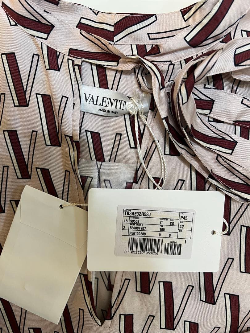 VALENTINO パターンプリント 長袖ブラウス 42