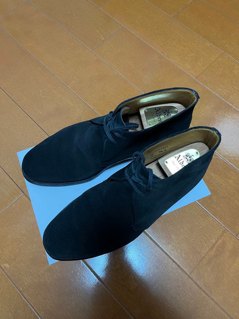 クロケット&ジョーンズ チャートシー　ブラック スエード チャッカブーツ81/2