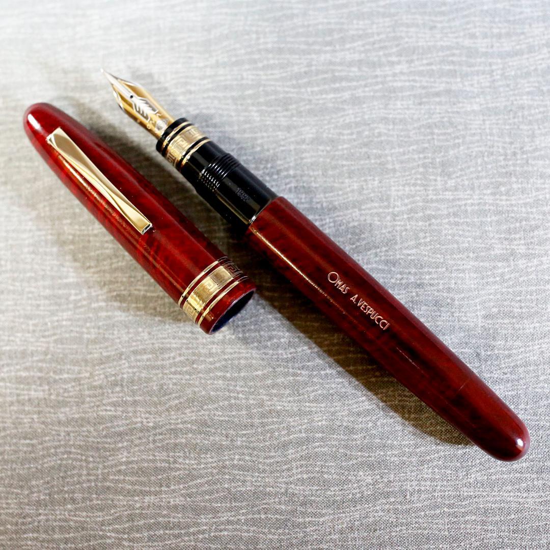 【美品】オマス 万年筆 アメリゴ ヴェスプッチ ＡＭＥＲＩＧＯ ブライヤー