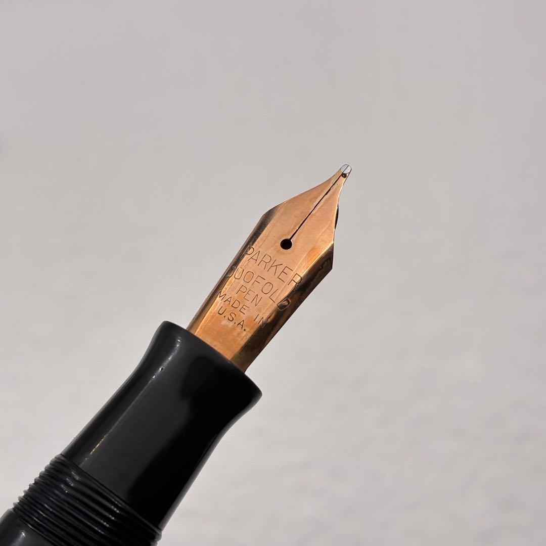 ヴィンテージ万年筆 パーカー デュオフォールド 早期モデル 14金ペン先